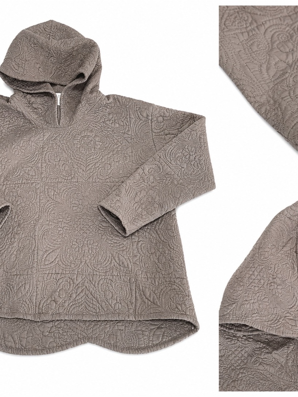 🔥 Handmade Quilt Hoodie | Oversized Wearable Art | One of a Kind oversize large - Picture 2 of 3